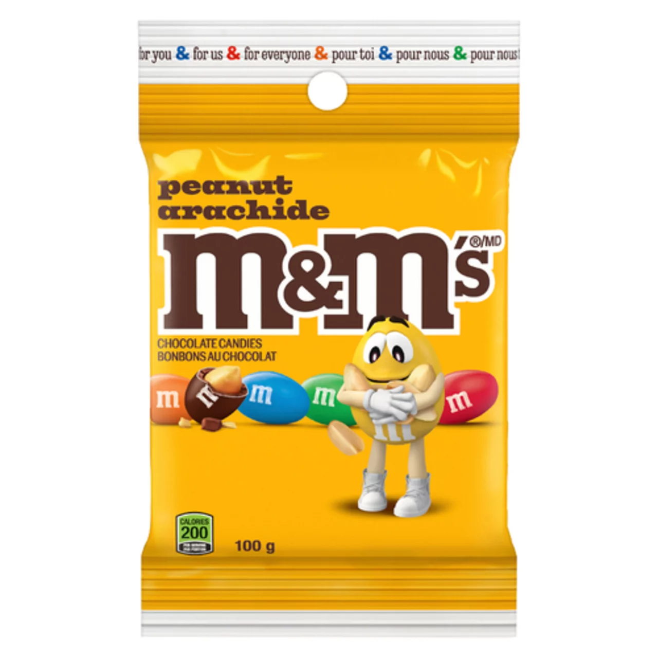 M&M Peanut Chocolate Peg Bag 100G